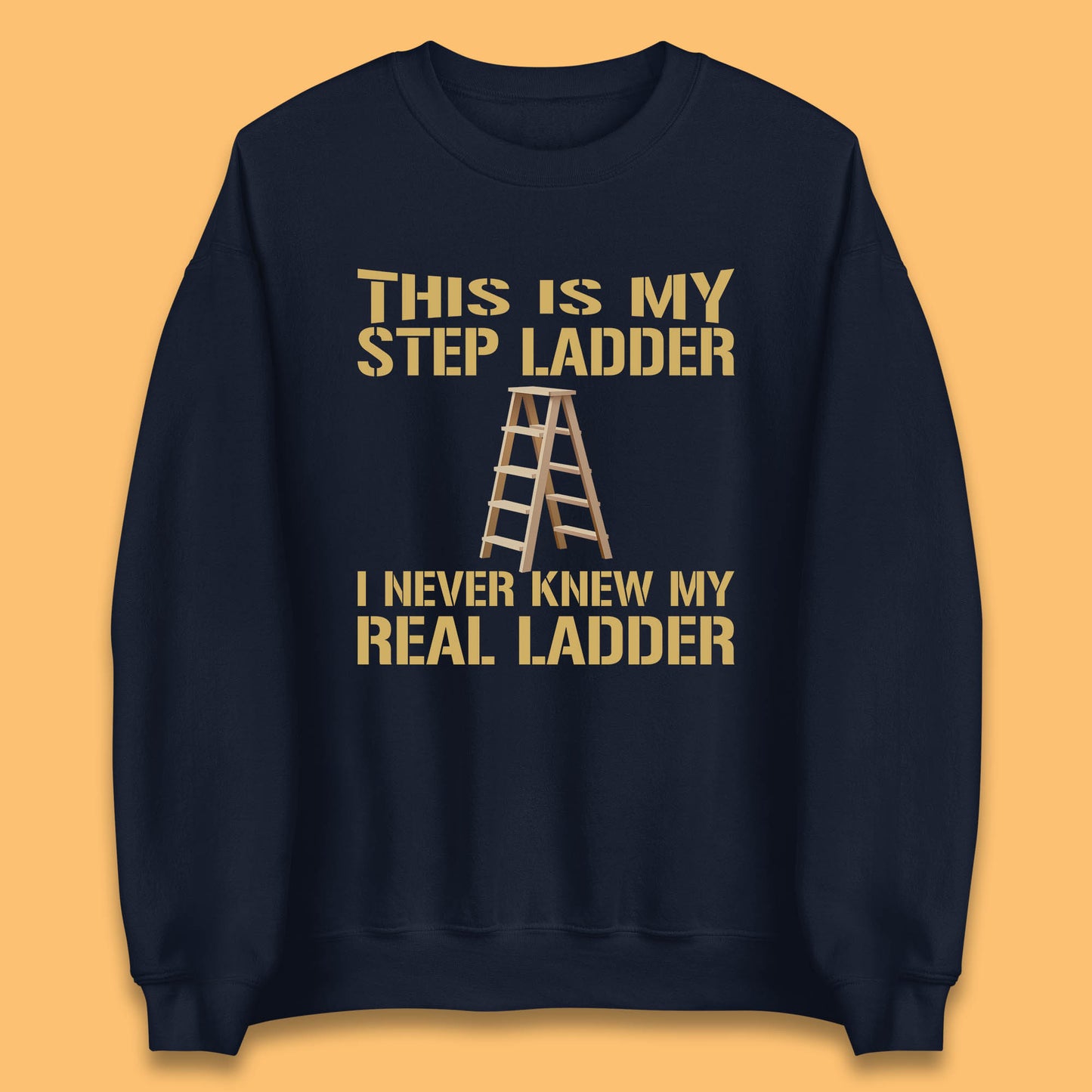 This Is My Step Ladder I Never Knew My Real Ladder Funny Joke Humour Unisex Sweatshirt