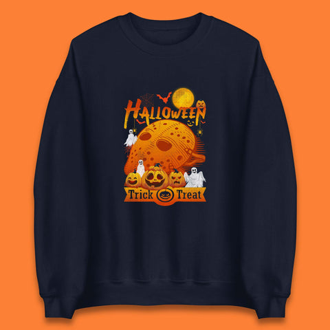 Happy Halloween Jason Voorhees Face Mask Halloween Friday The 13th Horror Movie Halloween Pumpkins Unisex Sweatshirt