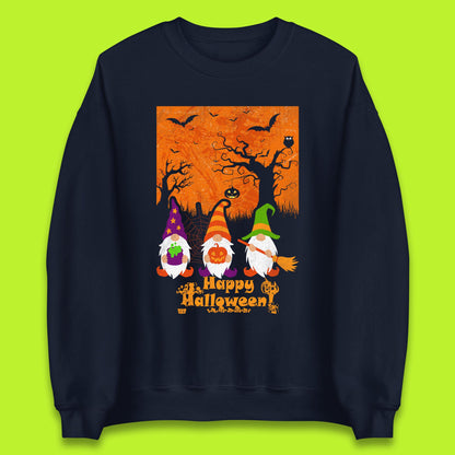 Happy Halloween Gnomies Spooky Witch Gnomes Scary Halloween Trees Gnome Lover Unisex Sweatshirt