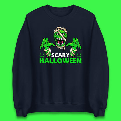 Scary Halloween Skull Zombie Mummy Horror Monster Zombie Hands Scary Vibes Unisex Sweatshirt