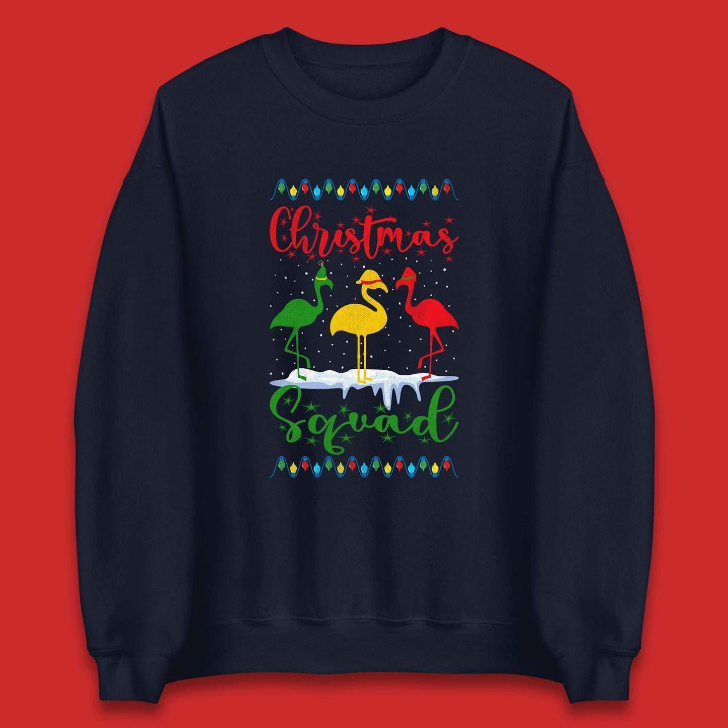 flamingos christmas sweatshirt