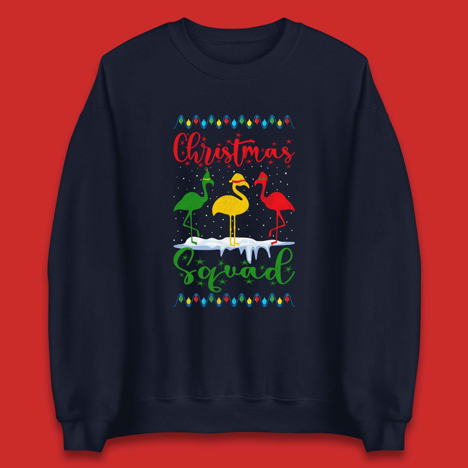 flamingos christmas sweatshirt