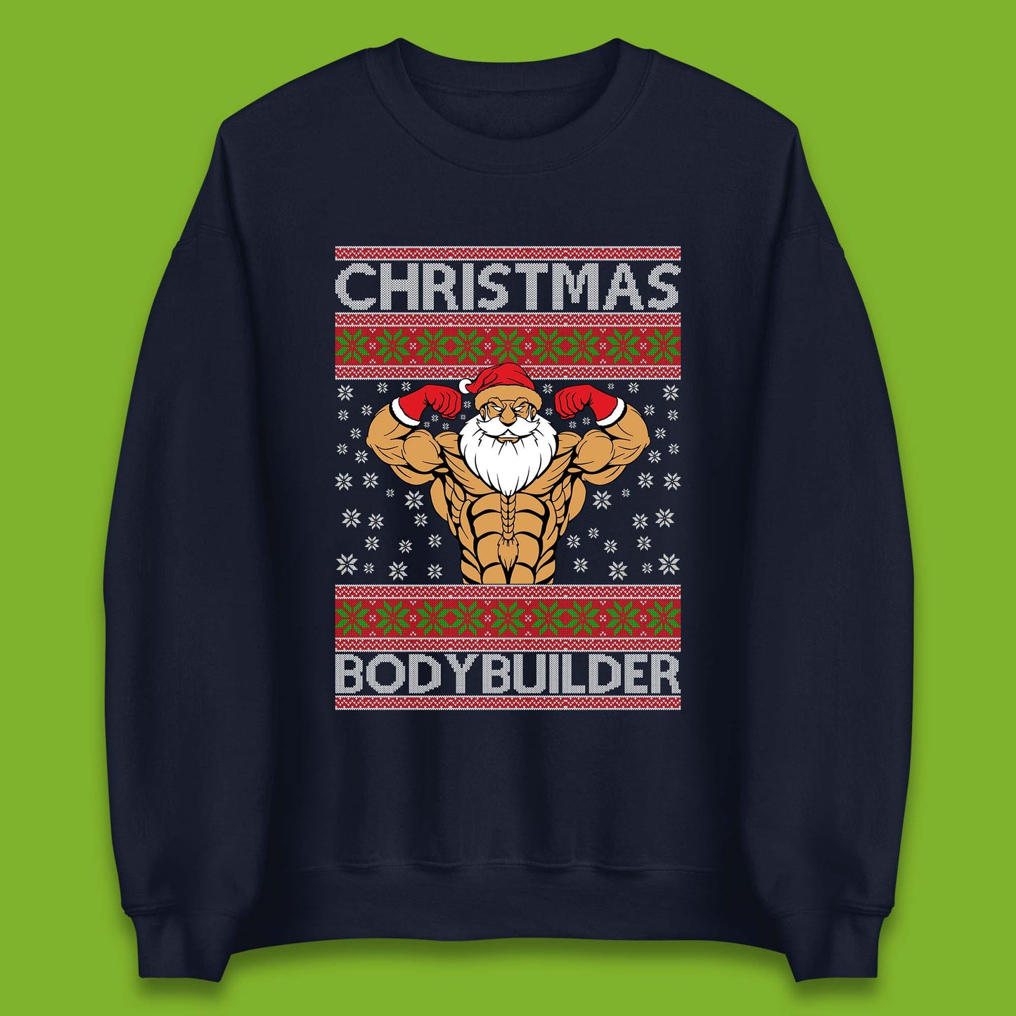 Ugly Christmas Bodybuilder Unisex Sweatshirt