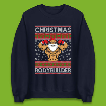 Ugly Christmas Bodybuilder Unisex Sweatshirt