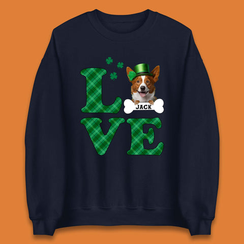 Personalised Love St. Patrick's Dog Unisex Sweatshirt