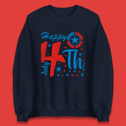Happy 4th July United States Of America Independence Day Patriotic Celebration Fourth Of July Unisex Sweatshirt