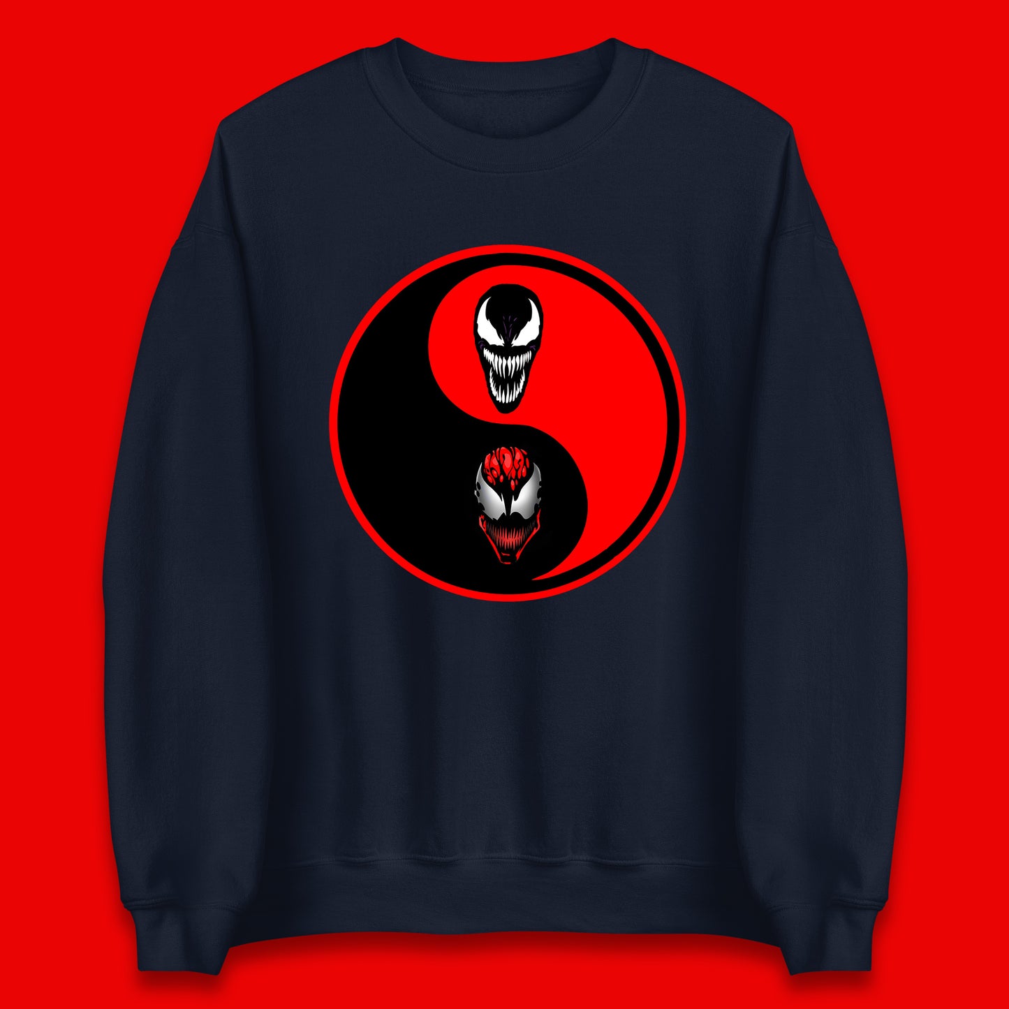 Marvel Comics Carnage And Venom Fictional Movie Character Anime Yin Yang Spoof Unisex Sweatshirt
