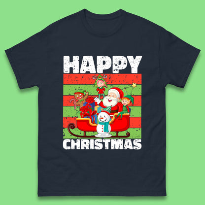 santa and friends on sleigh christmas t shirt