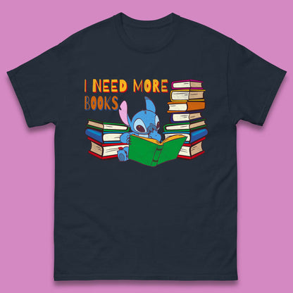 Stitch Reading A Book Mens T-Shirt
