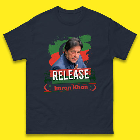 Release Imran Khan Prisoner No 804 Nation Stand With Imran Khan Pakistan Behind You Skipper Mens Tee Top