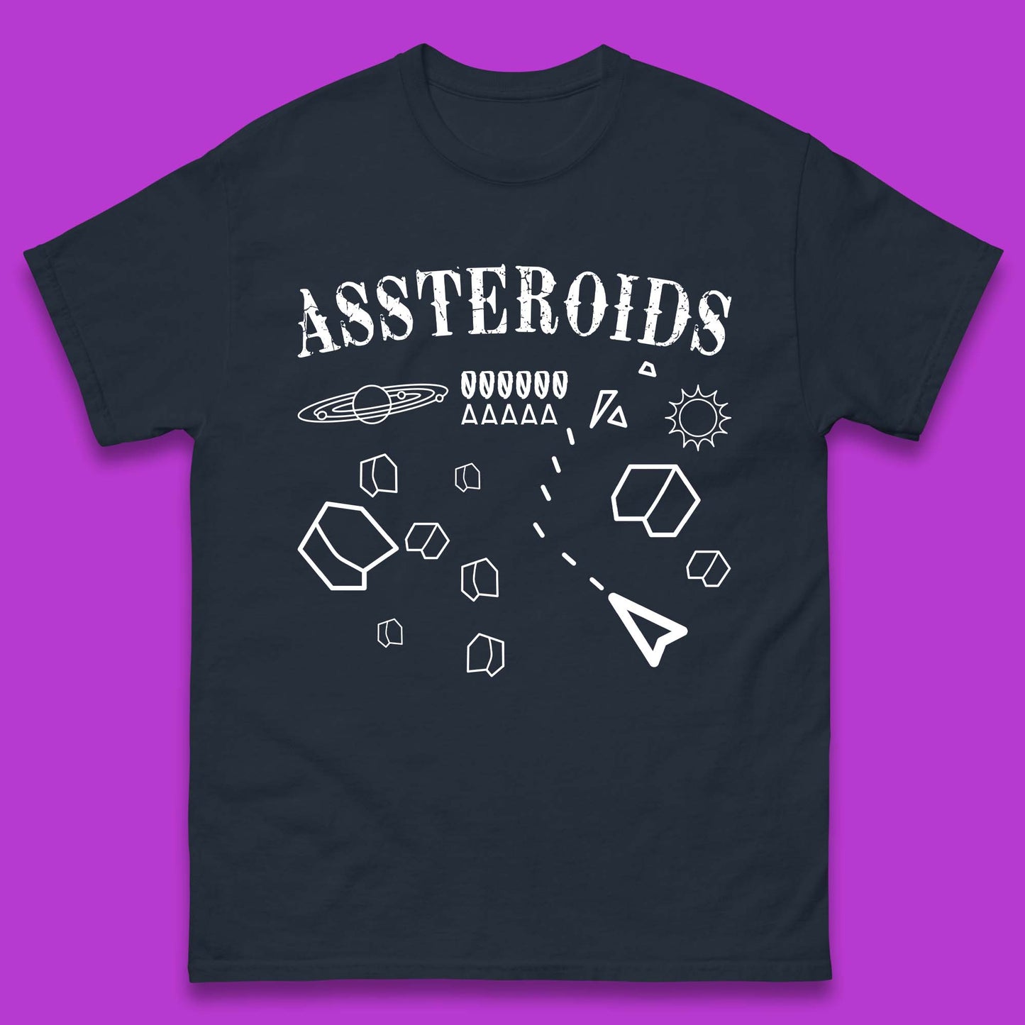 Assteroids Video Game Mens T-Shirt