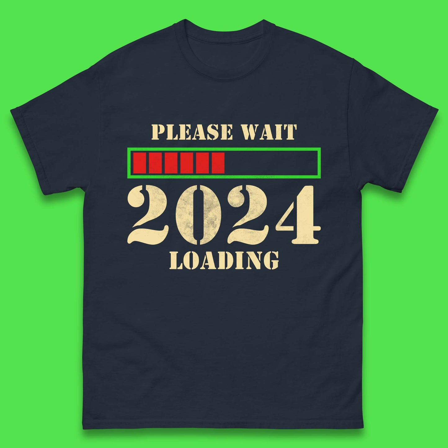 Please Wait 2024 Loading Mens T-Shirt