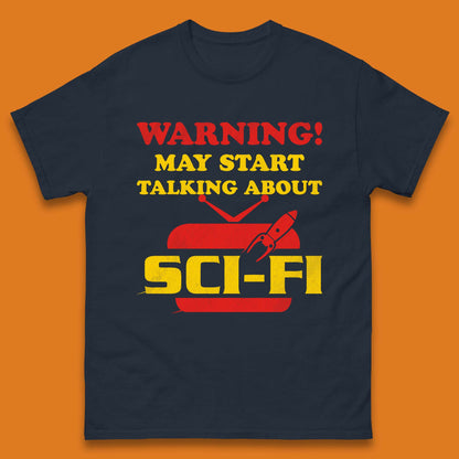 Warning Talking About Sci-Fi Mens T-Shirt