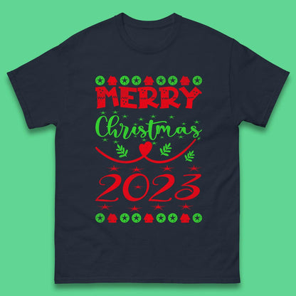 Merry Christmas 2023 Winter Holiday Xmas Festive Celebration Mens Tee Top