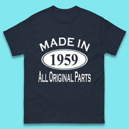Made In 1959 All Original Parts Vintage Retro 64th Birthday Funny 64 Years Old Birthday Gift Mens Tee Top