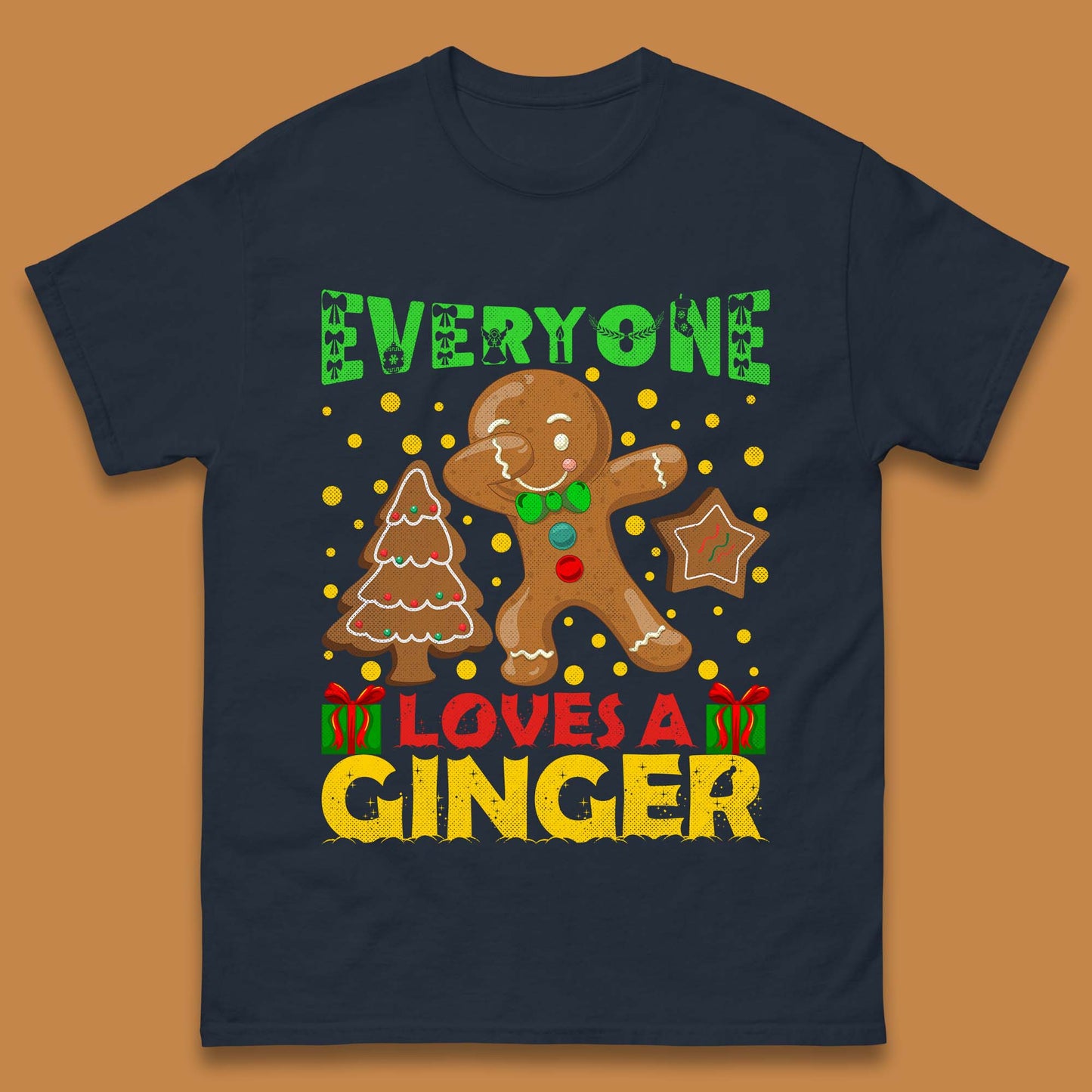 Dabbing Gingerbread Christmas Mens T-Shirt