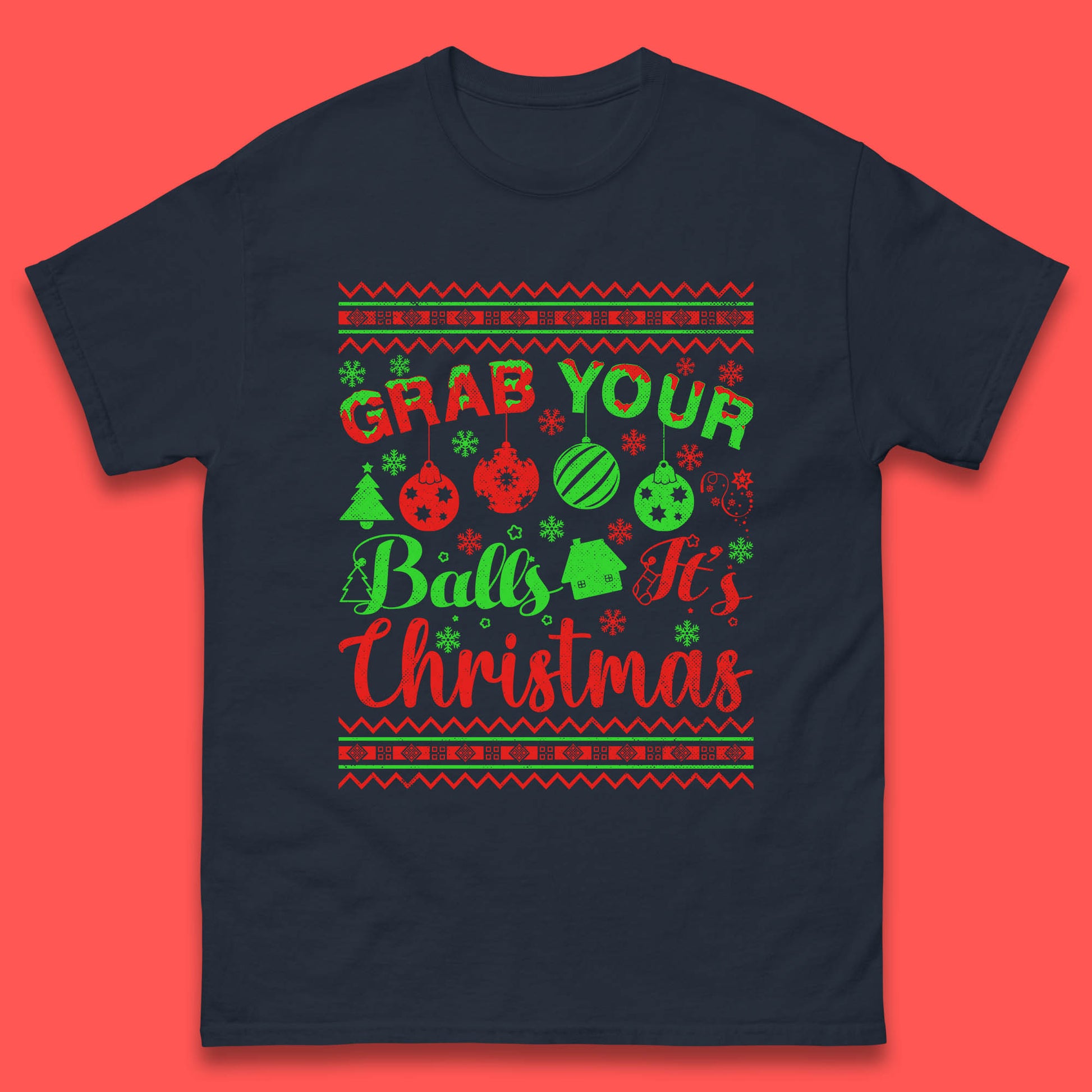 grab your balls christmas funny t shirt