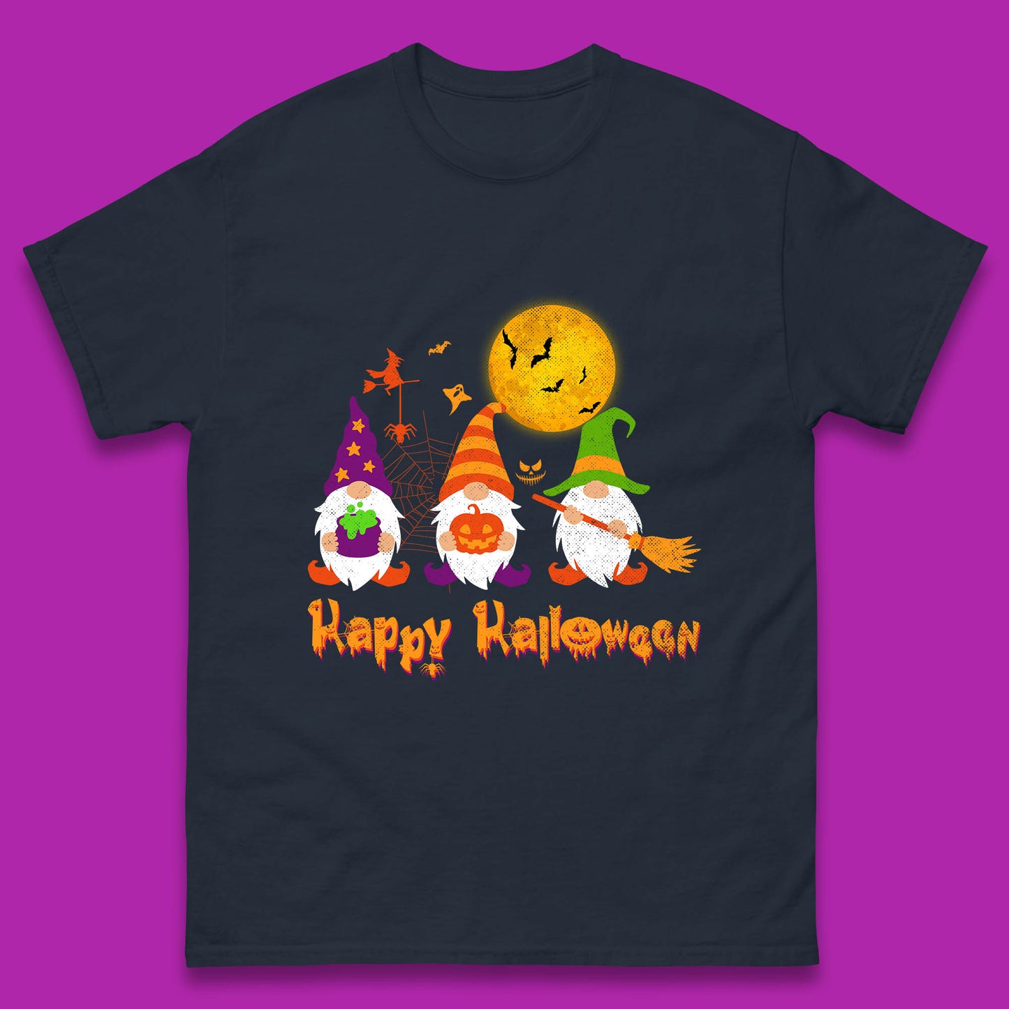 Happy Halloween Gnomies Spooky Witch Gnomes Scary Gnome Lover Mens Tee Top