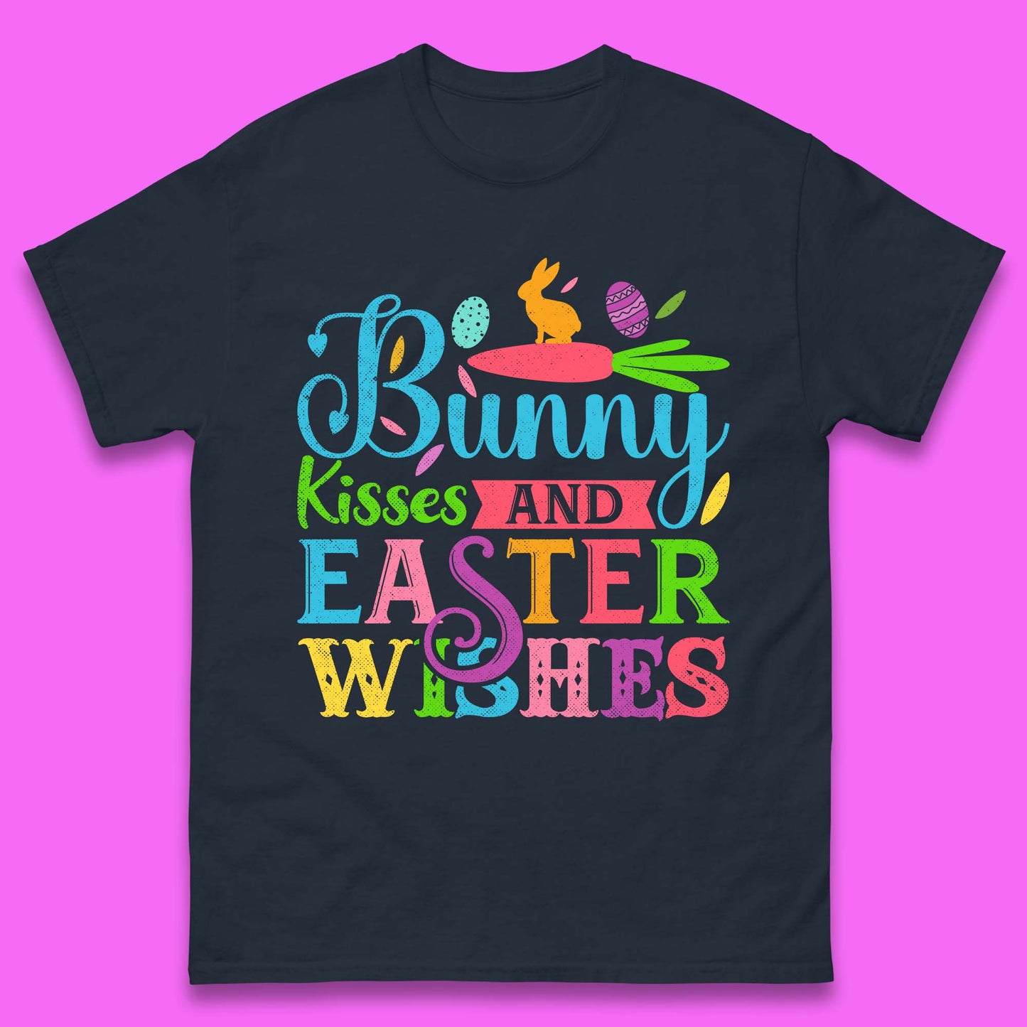 Bunny Kisses And Easter Wishes Mens T-Shirt