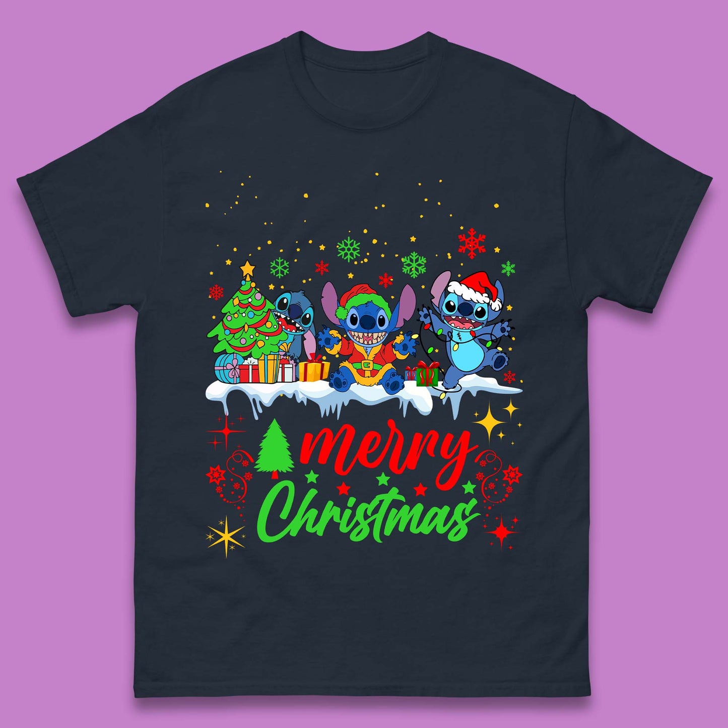 Stitch Squad Christmas Mens T-Shirt