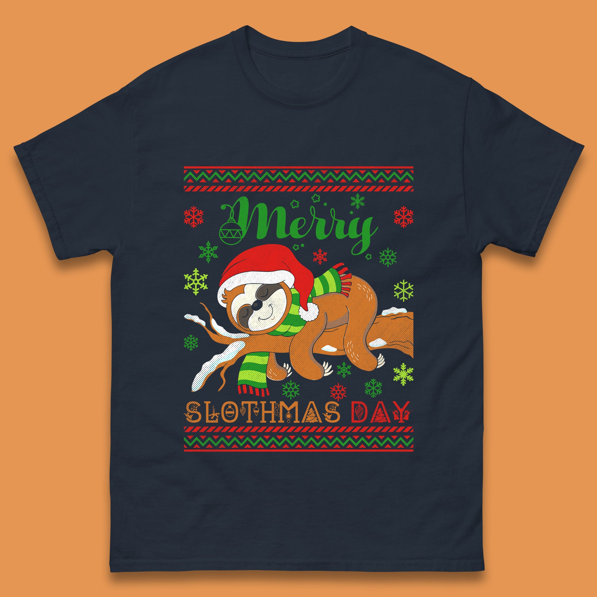sloth christmas t shirt