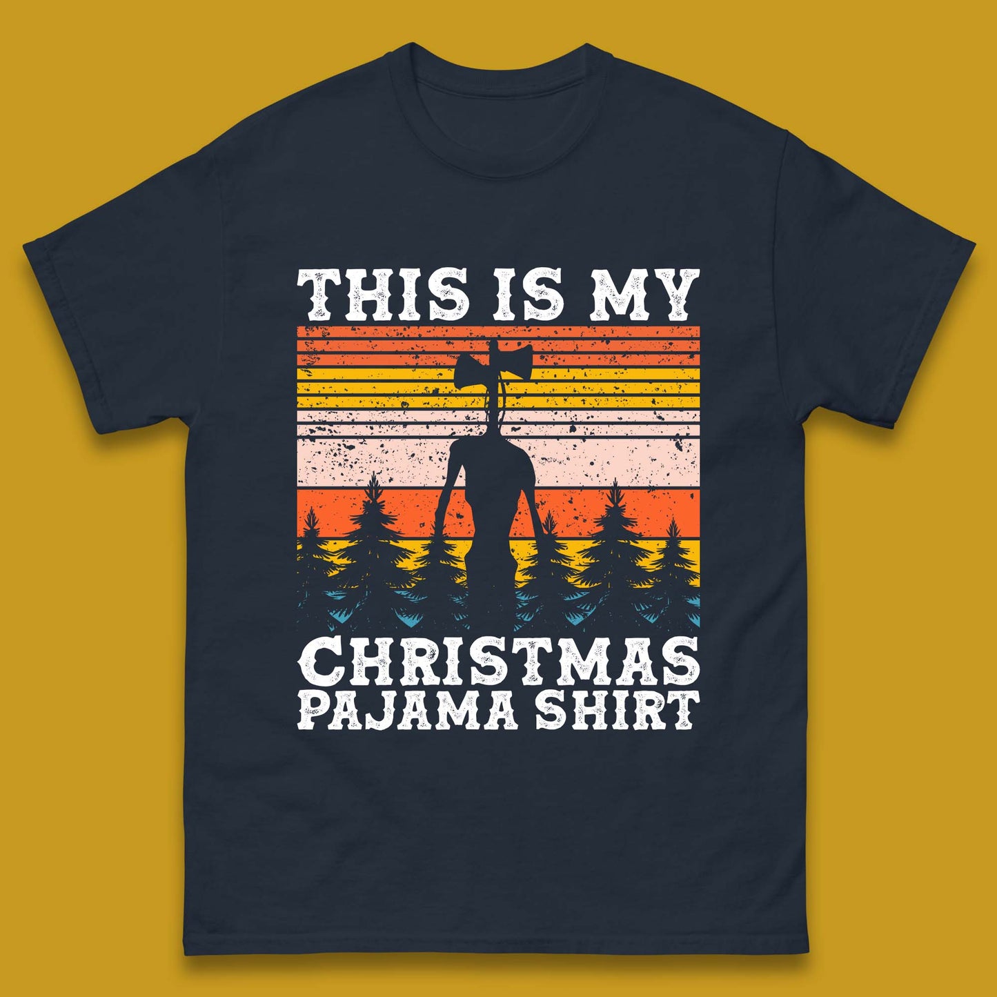 Alien Siren Head Christmas Mens T-Shirt