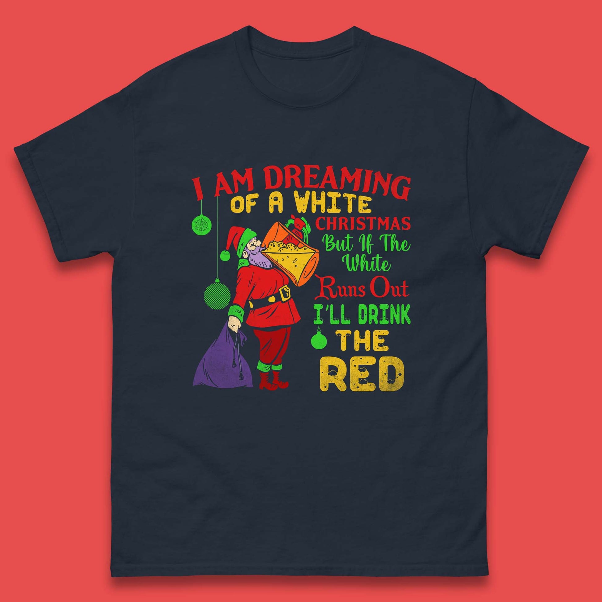 santa claus drinking t shirt
