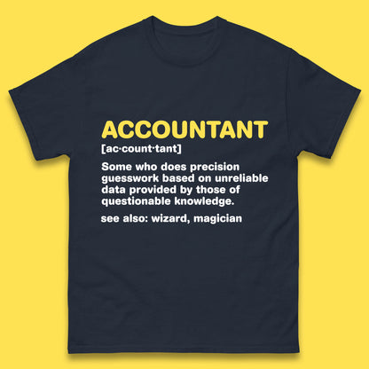 Accountant Noun Wizard Magician Accountant Definition Banker Officers Finance Maintainer Mens Tee Top