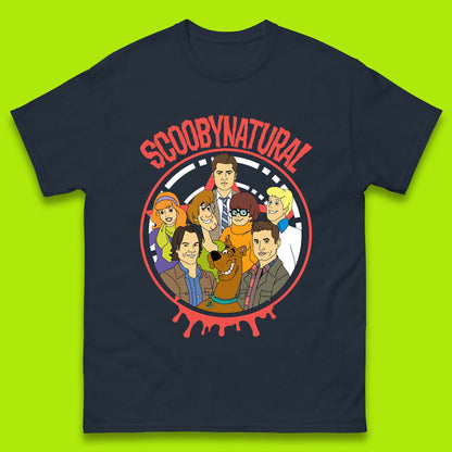 Scooby-Doo Scoobynatural Mash Up Group Shot Poster Happy Halloween Mens Tee Top