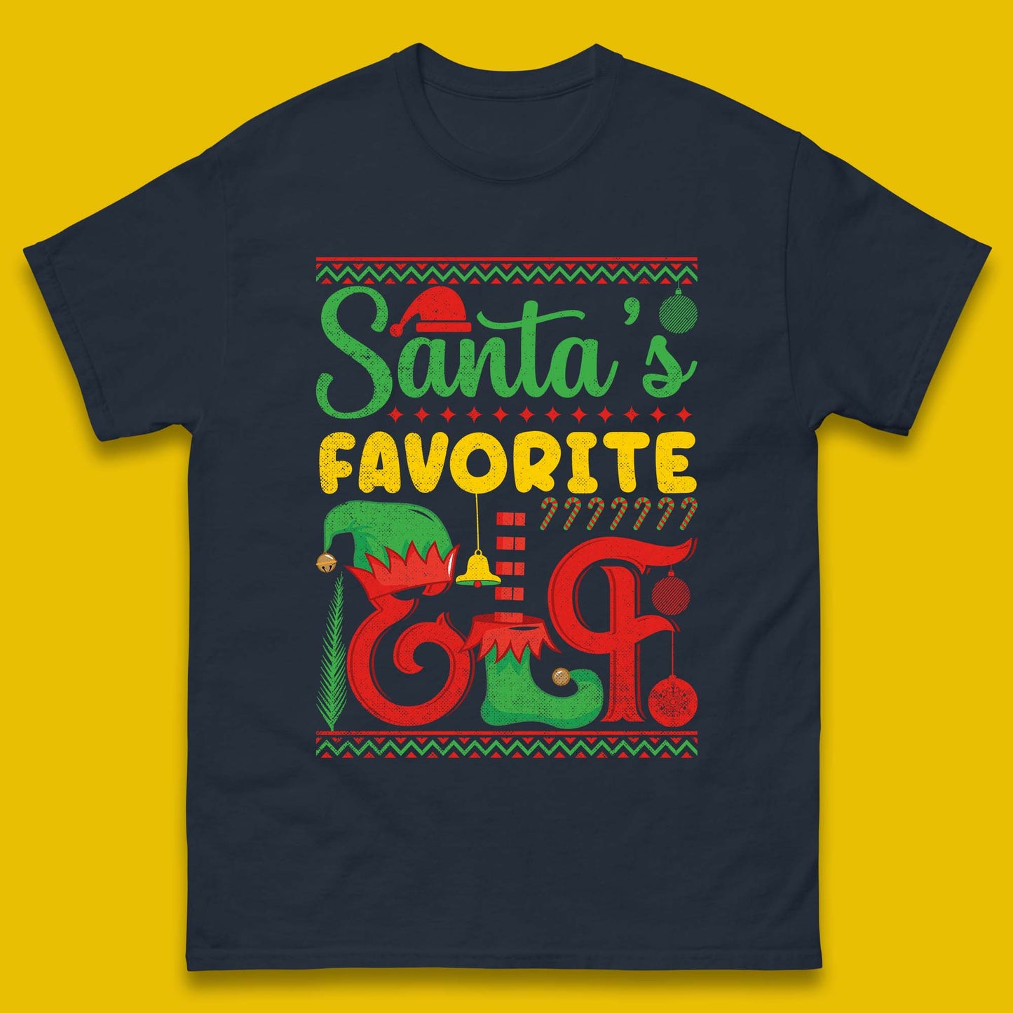 christmas santas favorite elf costume t shirt