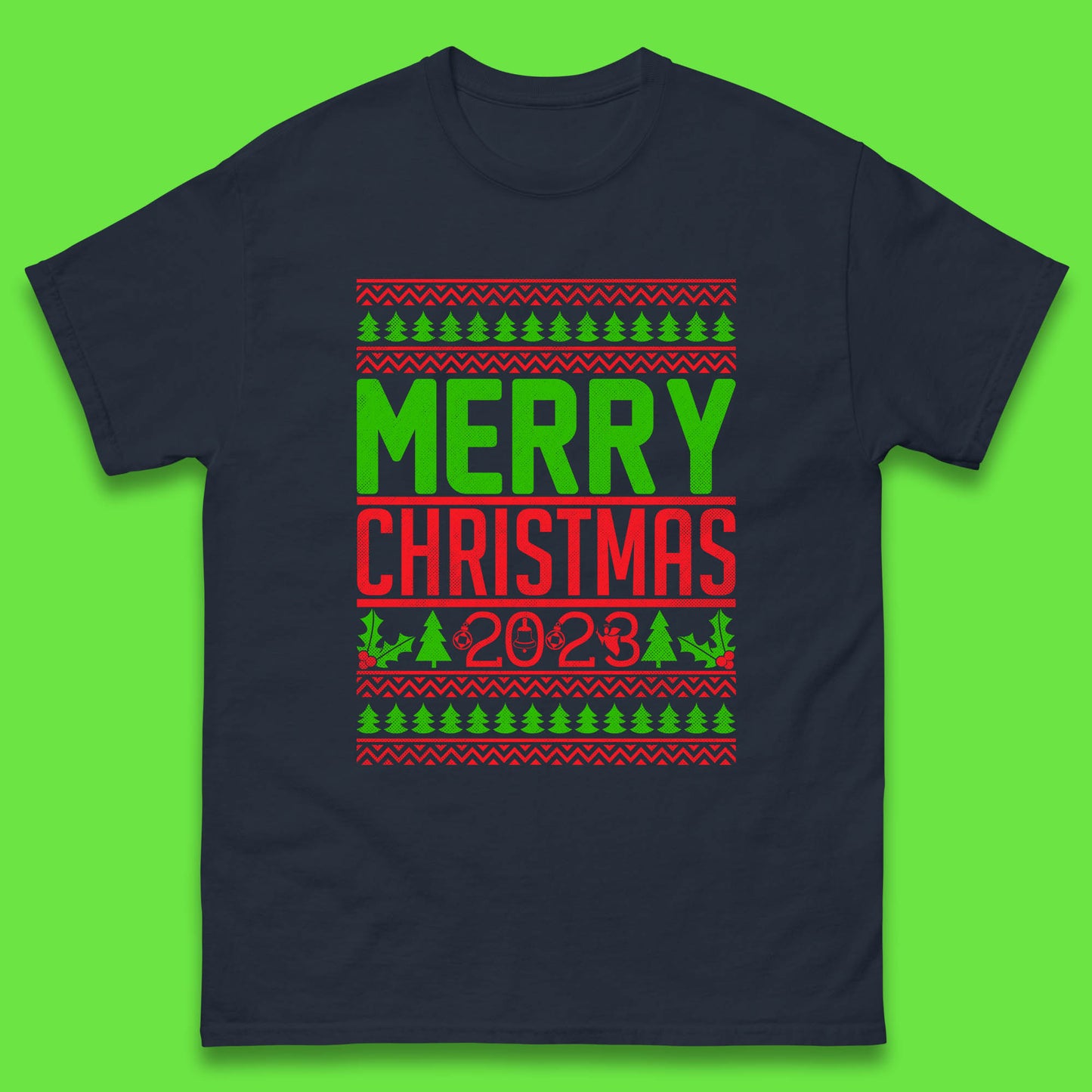 Merry Christmas 2023 Winter Holiday Festive Celebration Xmas Gift Mens Tee Top