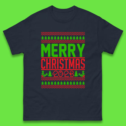 Merry Christmas 2023 Winter Holiday Festive Celebration Xmas Gift Mens Tee Top