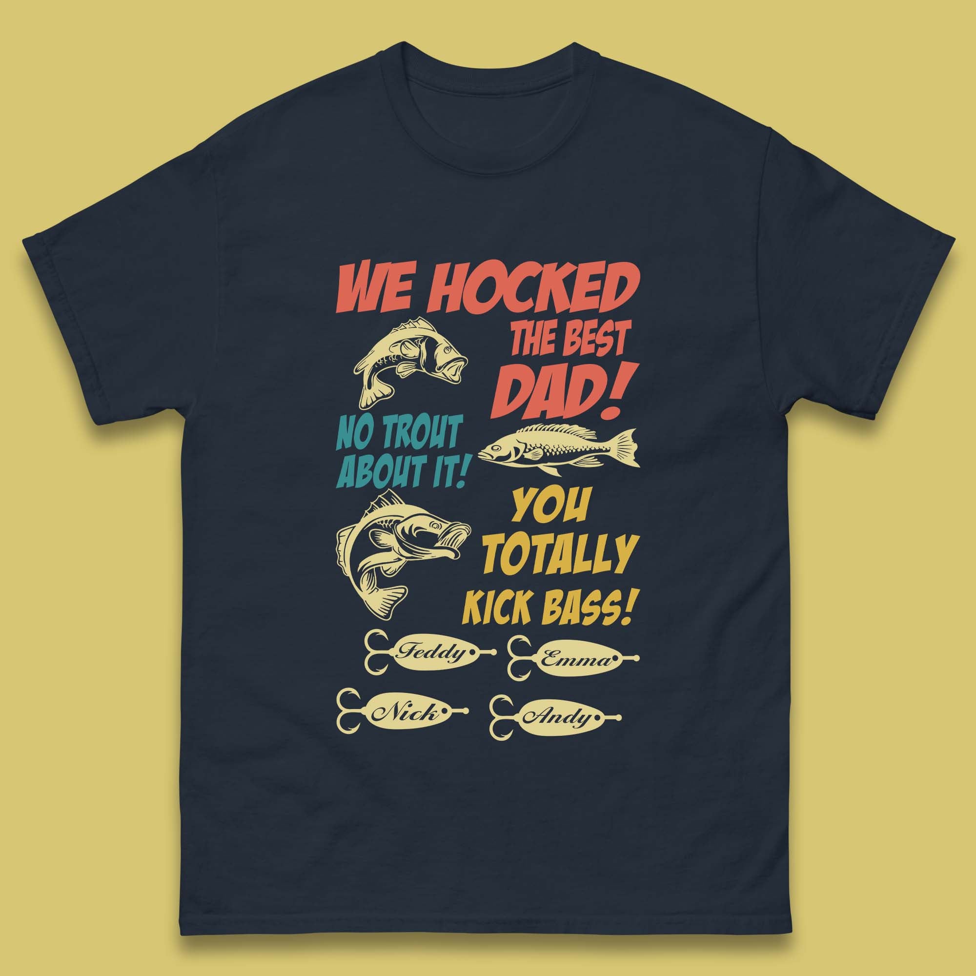 Personalised We Hocked The Best Dad Mens T-Shirt