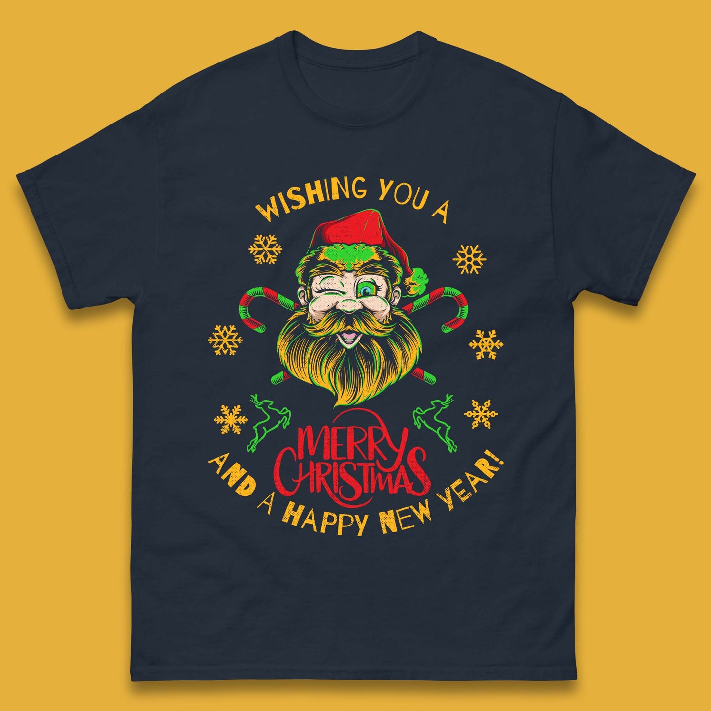 winking santa t shirt