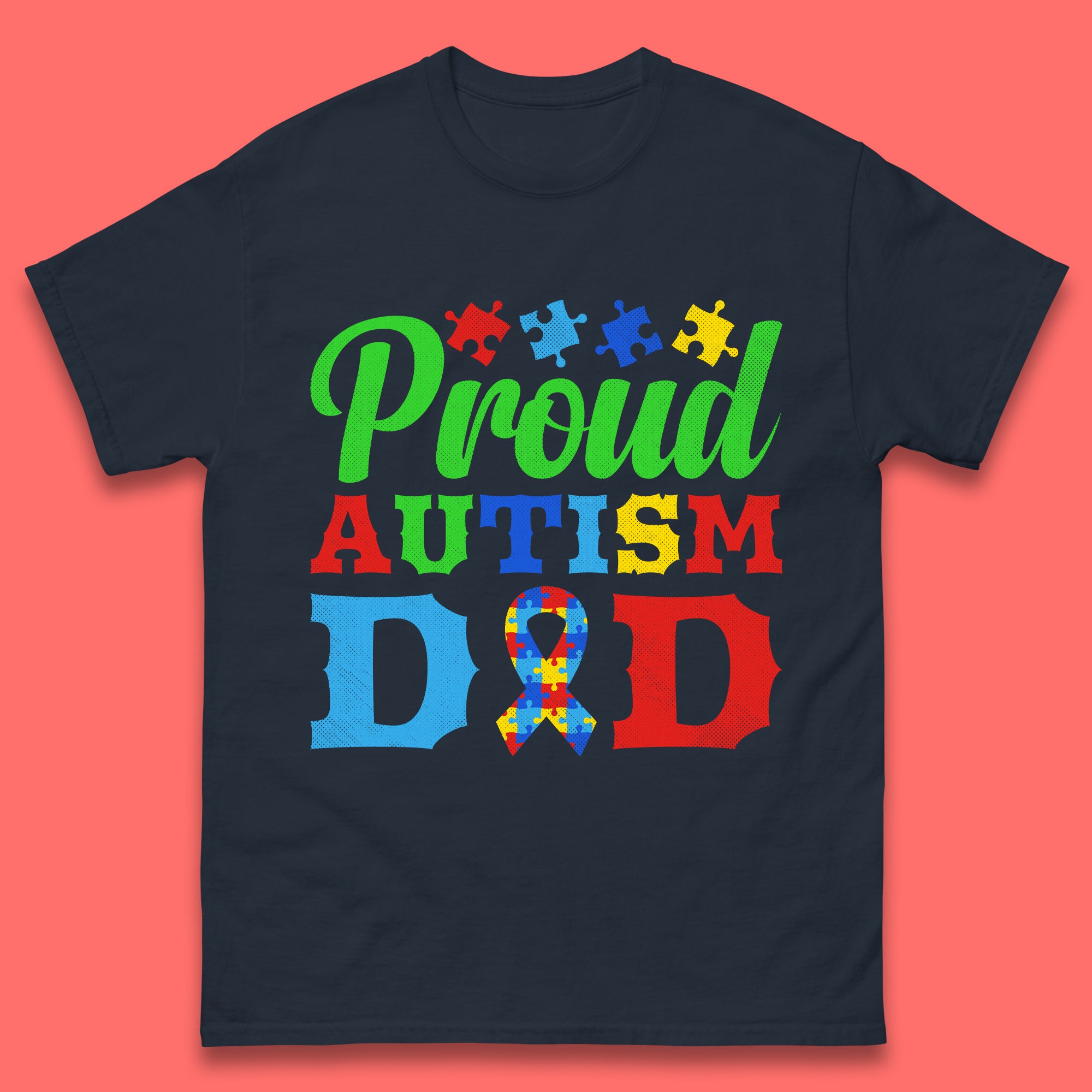 Proud Autism Dad Mens T-Shirt