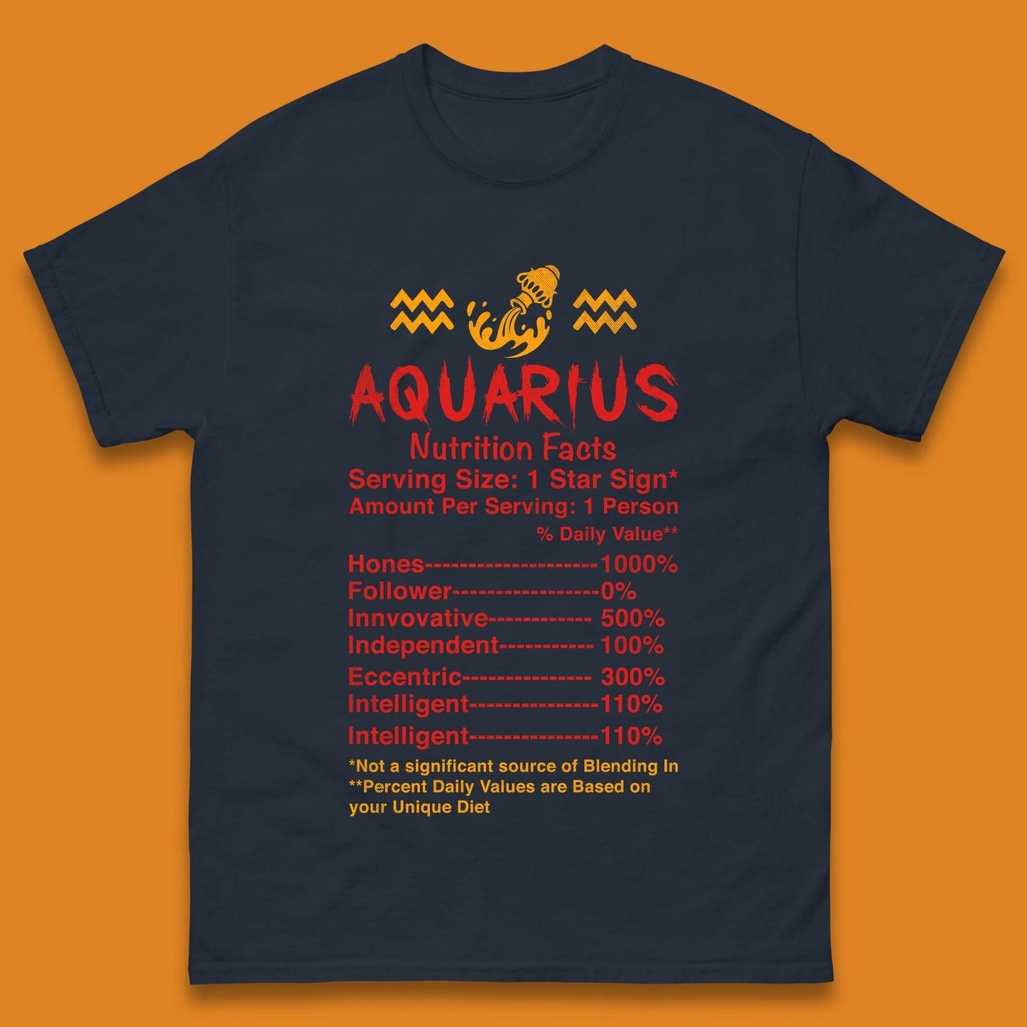 Aquarius Nutrition Facts Mens T-Shirt