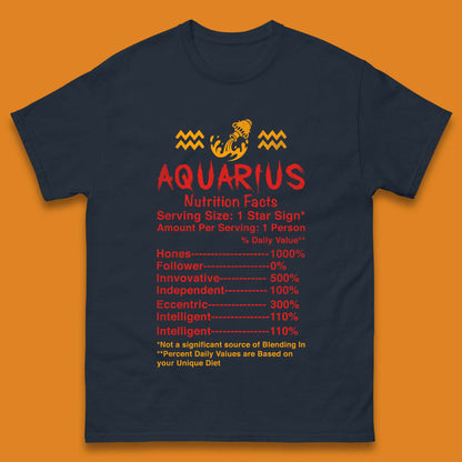 Aquarius Nutrition Facts Mens T-Shirt