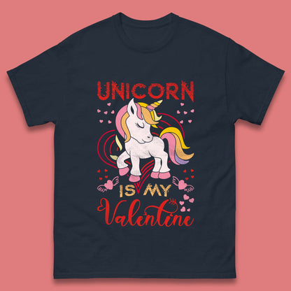 Unicorn Is My Valentine Mens T-Shirt