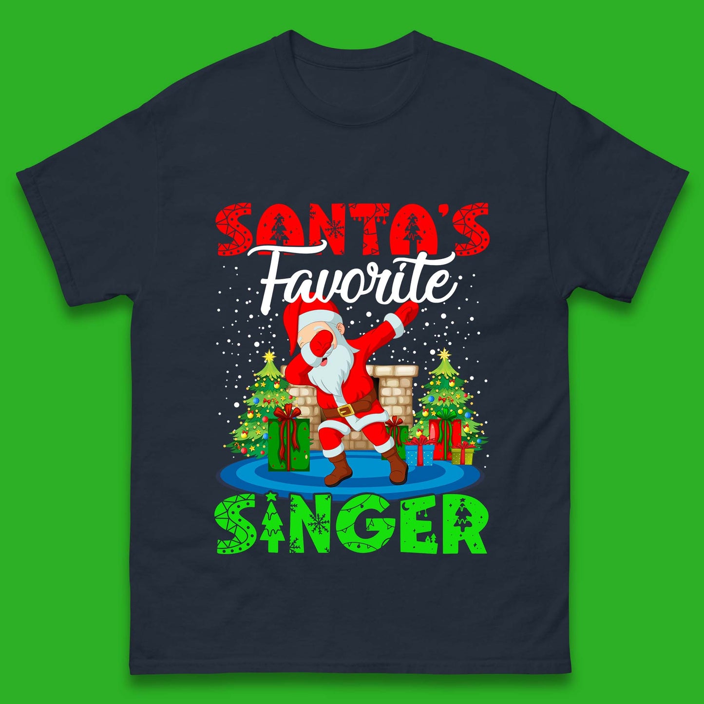 christmas dabbing santa t shirt