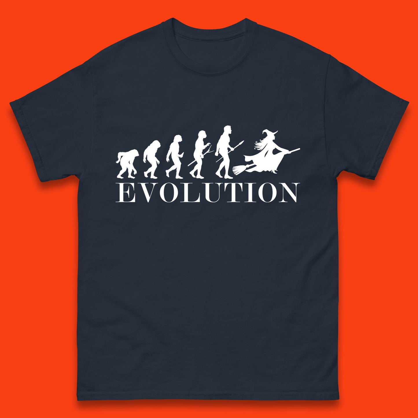 Witch Evolution Halloween Scary Spooky Witch Costume Mens Tee Top