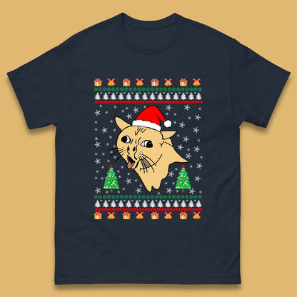 coughing cat christmas t shirt