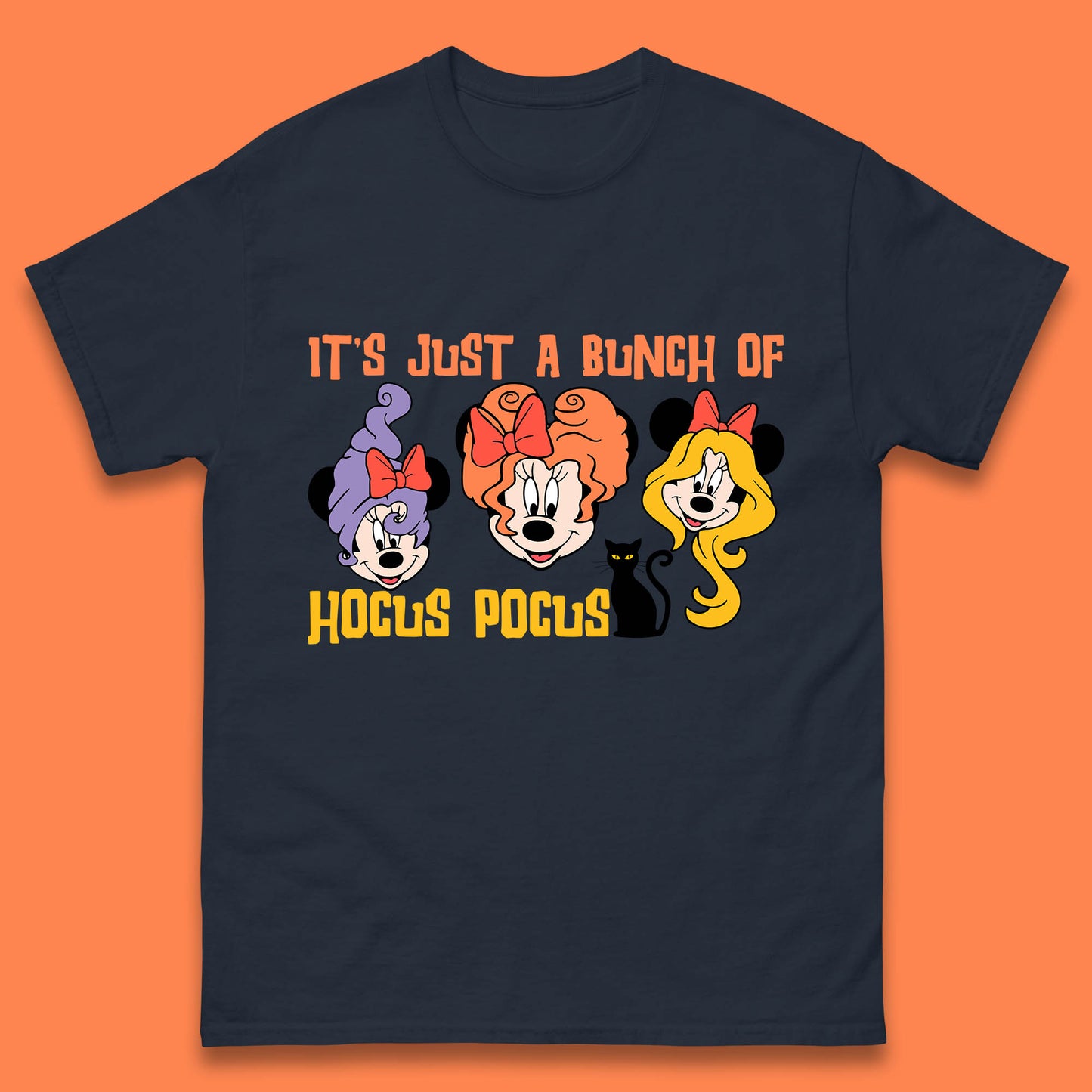 It's Just A Bunch Of Hocus Pocus Halloween Witches Minnie Mouse & Friends Disney Trip Mens Tee Top