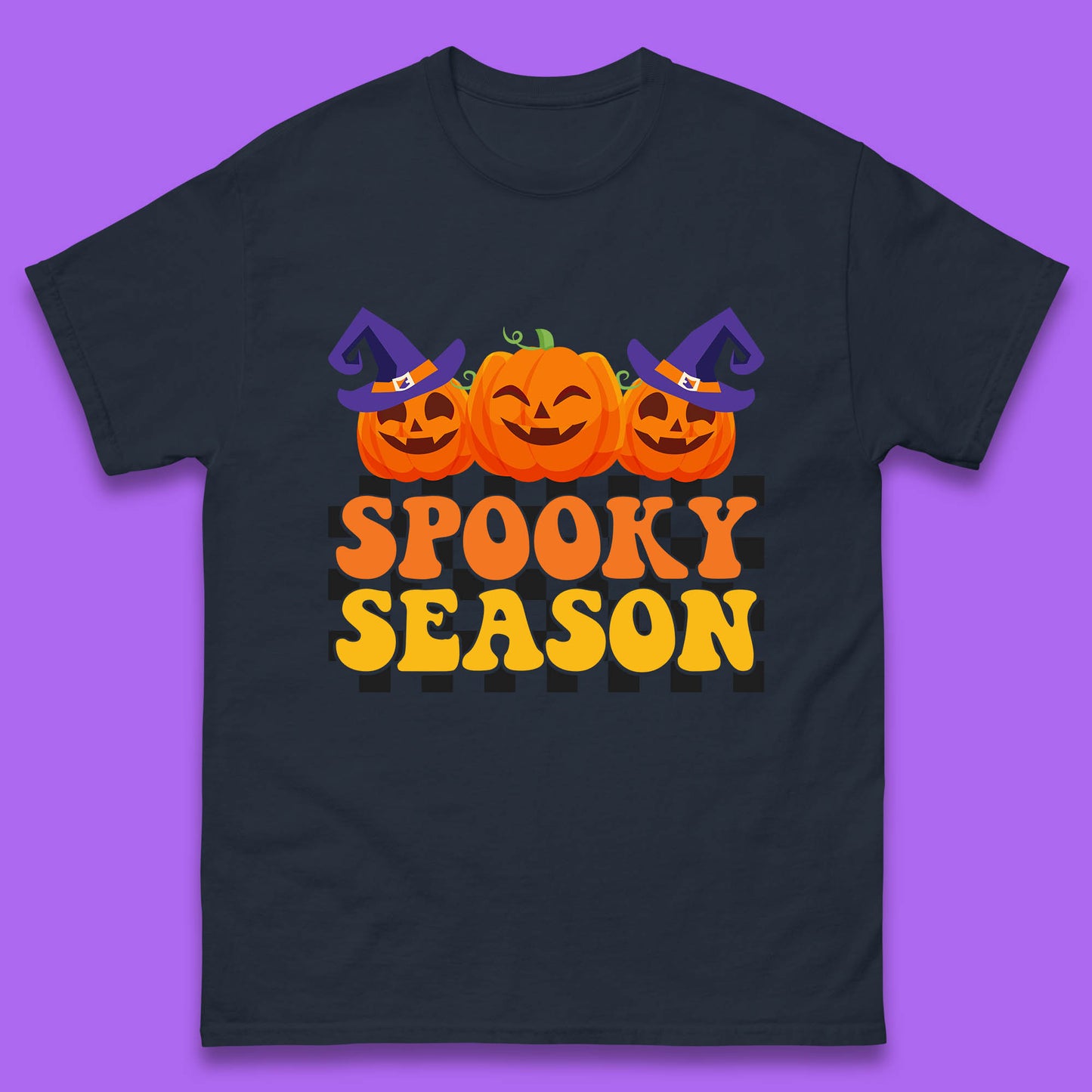 Spooky Season Halloween Jack-O-Lantern Pumpkins Spooky Vibes Mens Tee Top