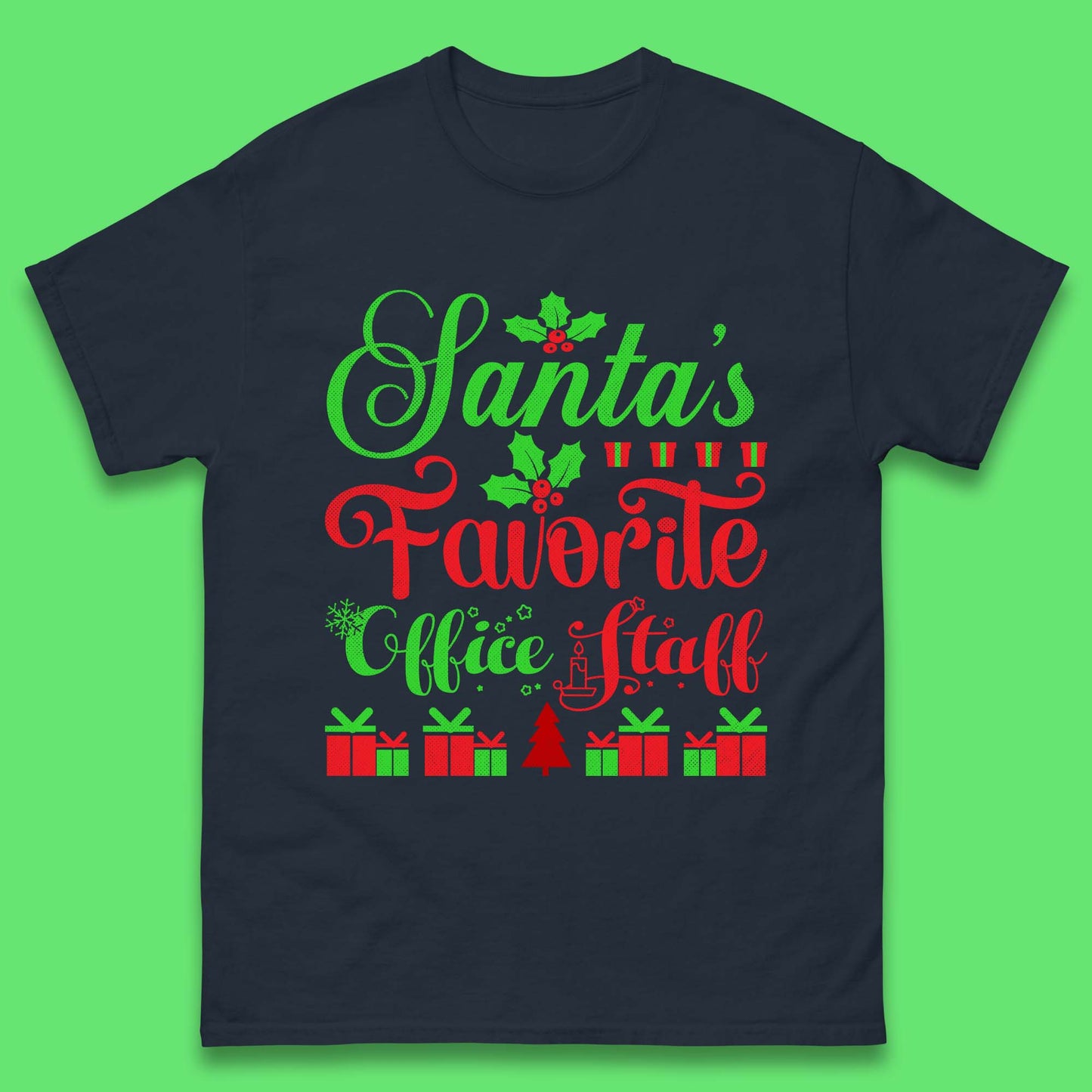 Office Staff Christmas Mens T-Shirt
