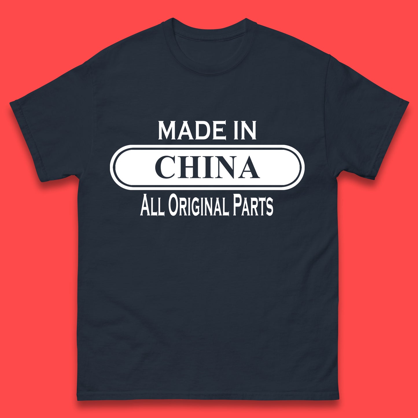 Made In China All Original Parts Vintage Retro Birthday Chinatown City of Westminster, London Gift Mens Tee Top