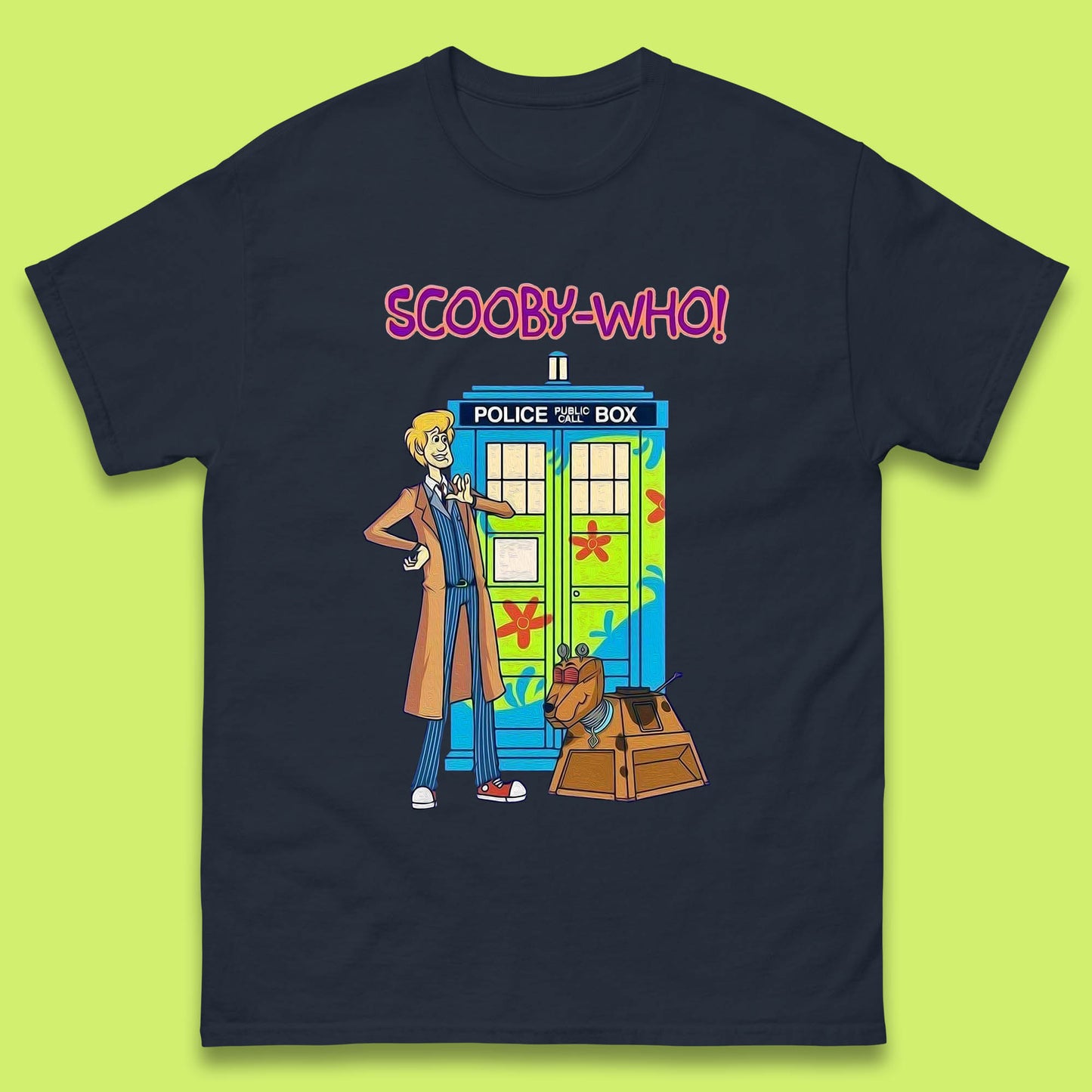 Scooby-Who Police Public Call Box  Scooby-Doo Doctor Who Tardis Police Box Mens Tee Top
