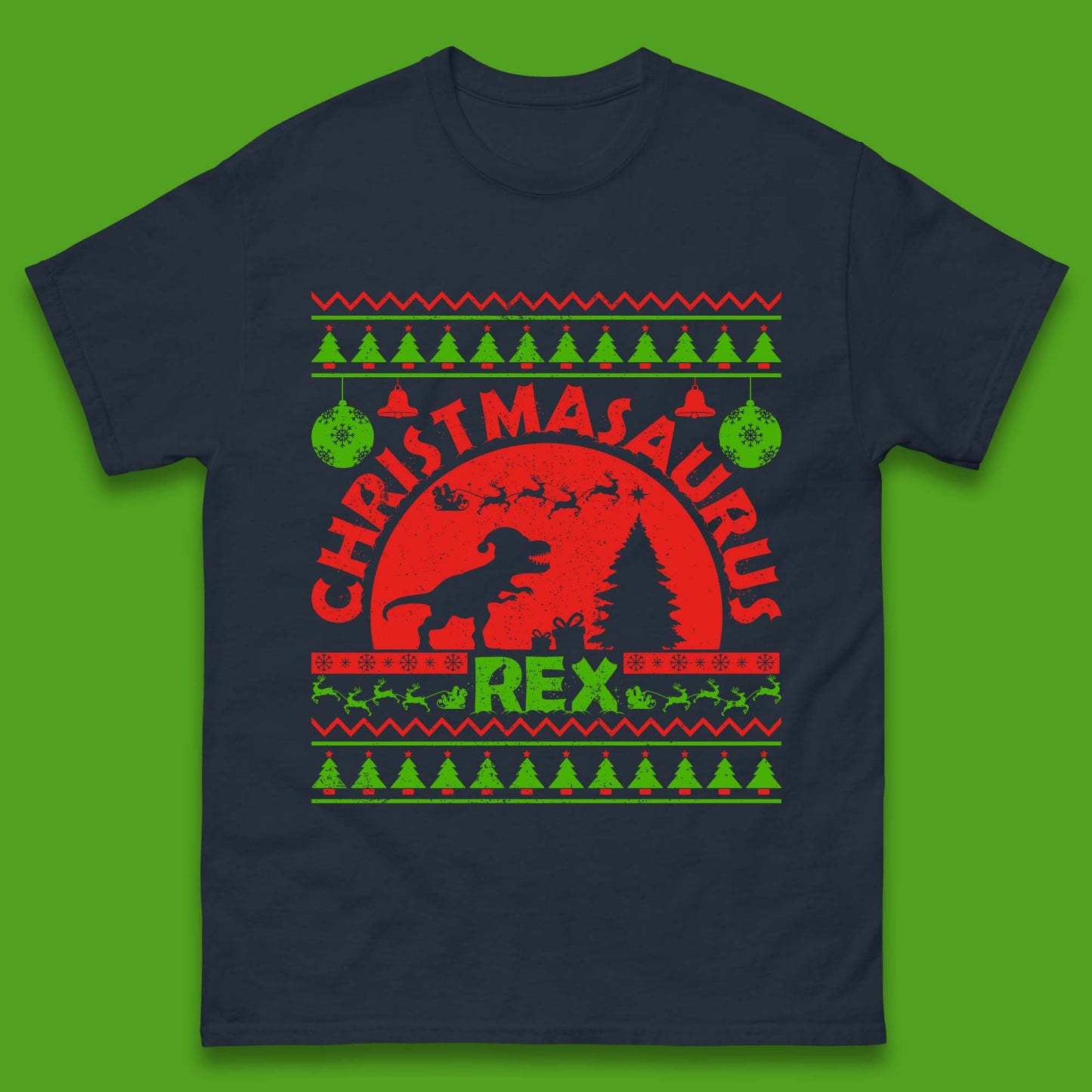 Christmasaurus Rex Mens T-Shirt