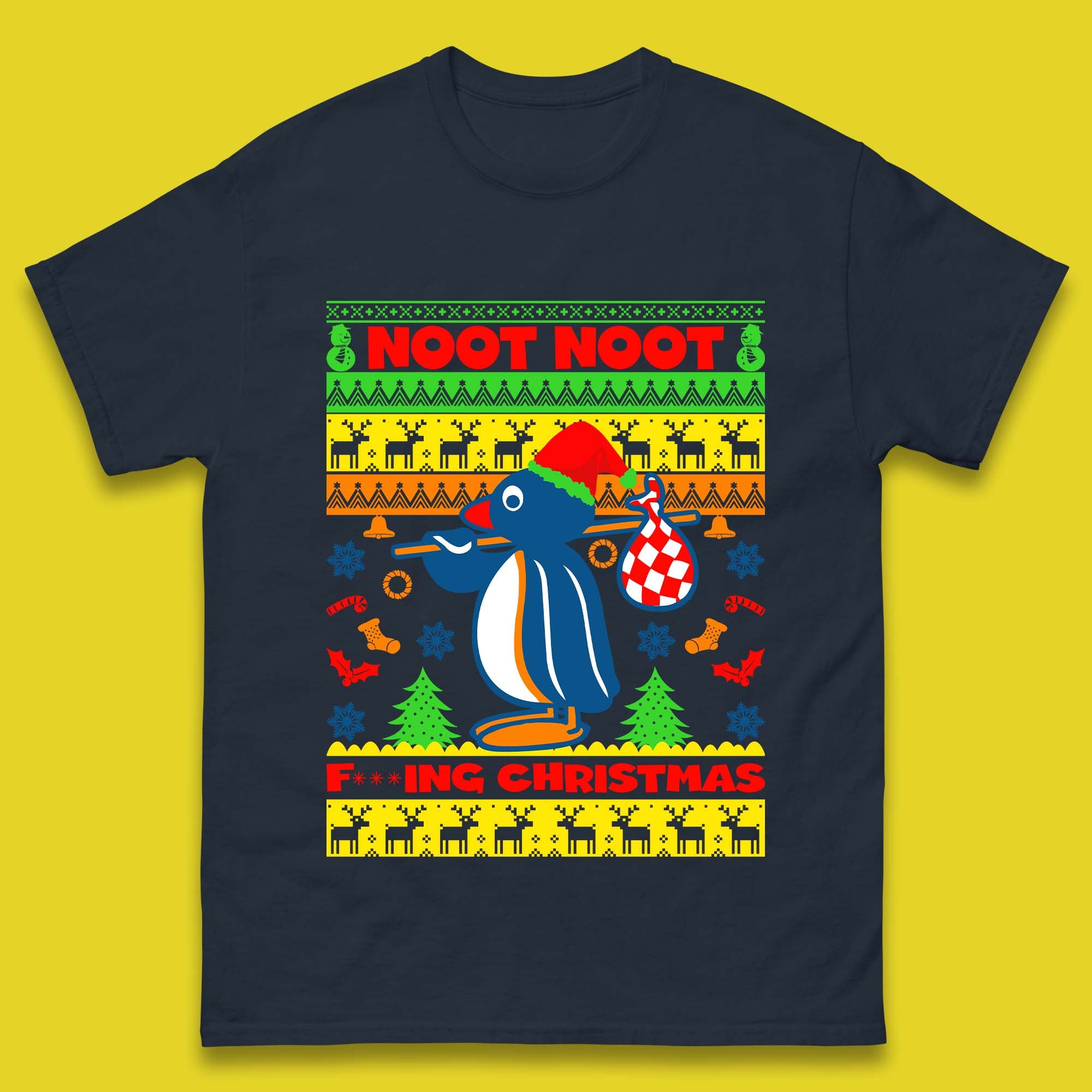 Penguin Noot Noot Christmas Mens T-Shirt