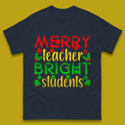 merry teacher bright students christmas t shirt