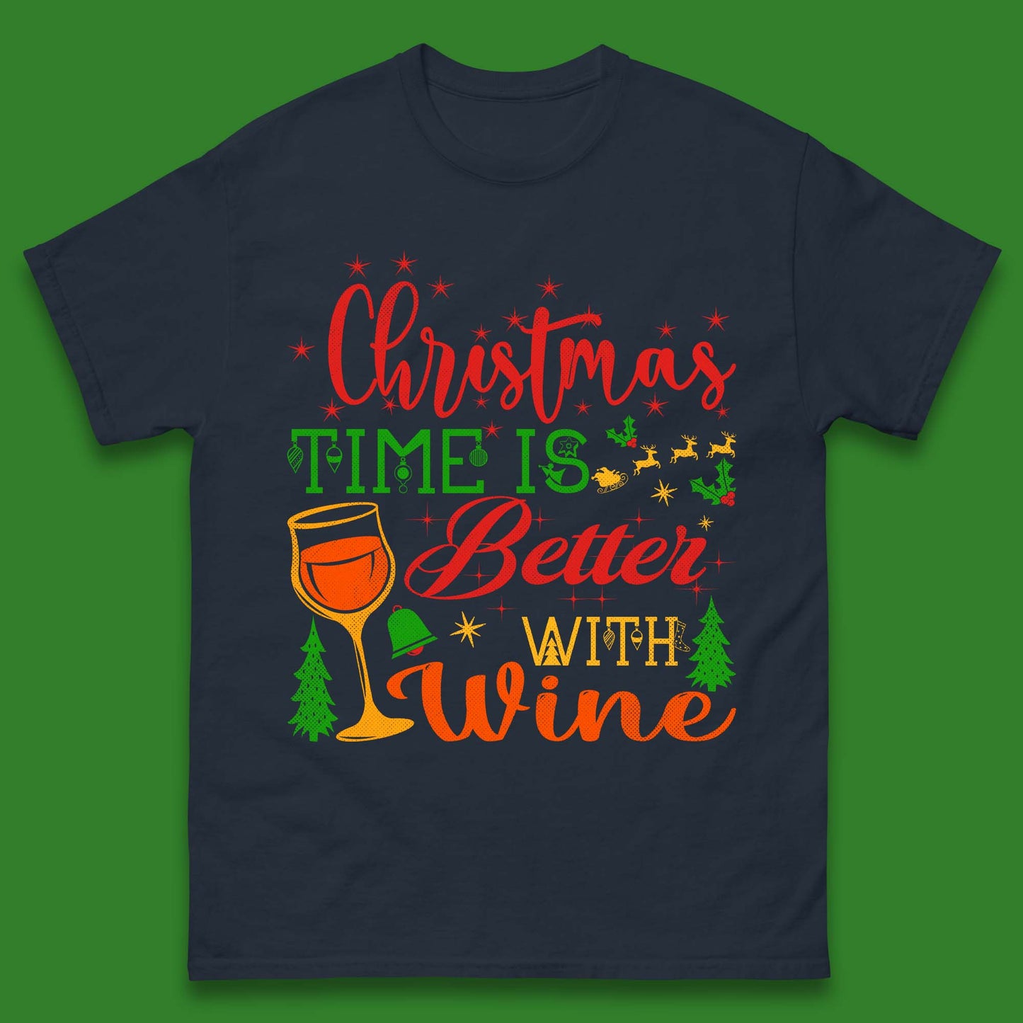 Christmas Wine Mens T-Shirt